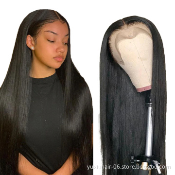 Natural color  Brazilian Human Hair T lace HD Transparent Lace Front Wigs with Pre-Plucked Virgin hair Wigs For Black Women